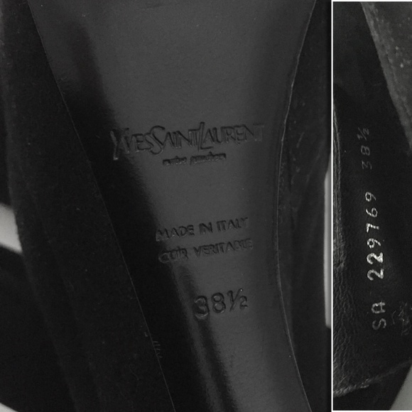 YSL - Imperiale Suede Platform Ankle Strap Heels - Picture 7 of 16